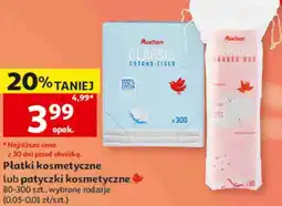 Auchan Płatki kosmetyczne lub patyczki kosmetyczne Auchan oferta