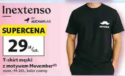 Auchan Inextenso T-shirt męski z motywem Movember oferta