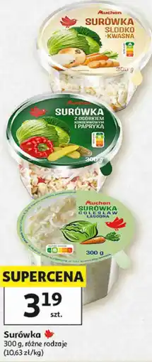 Auchan Surówka Colesław / Słodko-Kwaśna / Z ogórkiem i papryką Auchan oferta