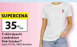 Auchan T-shirt damski z nadrukiem Pink October oferta