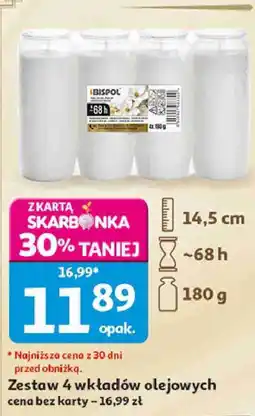 Auchan Zestaw 4 wkładów olejowych Bispol oferta