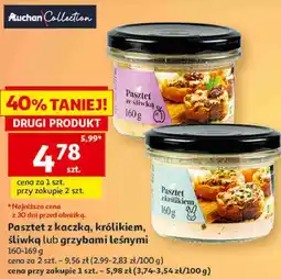 Auchan Pasztet z kaczką, królikiem, śliwką lub grzybami leśnymi Auchan Collection oferta