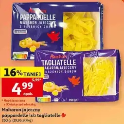 Auchan Makaron jajeczny pappardelle lub tagliatelle Auchan oferta
