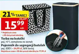 Auchan Torba na butelki / Pojemnik do segregacji butelek oferta