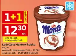 Auchan Lody Zott Monte w kubku oferta