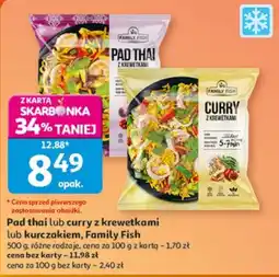 Auchan Pad thai lub curry z krewetkami lub kurczakiem, Family Fish oferta