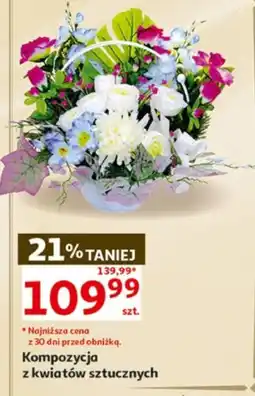 Auchan Kompozycja z kwiatów sztucznych oferta