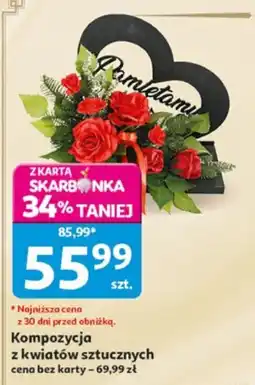 Auchan Kompozycja z kwiatów sztucznych oferta