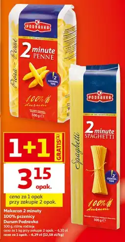 Auchan Makaron 2 minuty 100% pszenicy Durum Podravka oferta