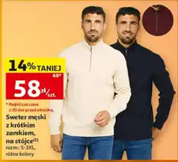 Auchan Sweter męski z krótkim zamkiem oferta