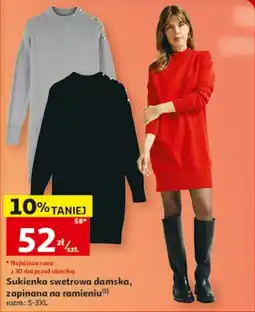 Auchan Sukienka swetrowa damska, zapinana na ramieniu oferta