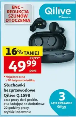 Auchan Słuchawki bezprzewodowe Qilive Q.1598 oferta