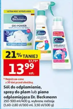 Auchan Sól do odplamiania, spray do plam lub piana odplamiająca Dr. Beckmann oferta