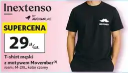 Auchan T-shirt męski z motywem Movember oferta