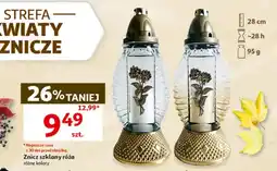 Auchan Znicz szklany róza oferta