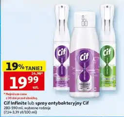 Auchan Cif Infinite lub spray antybakteryjny Cif oferta