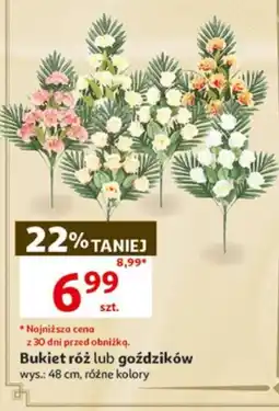 Auchan Bukiet róz lub goździków oferta