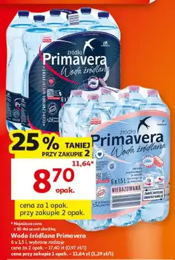 Auchan Woda źródlana Primavera oferta