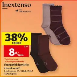 Auchan Inextenso Skarpetki damskie z lureksem oferta