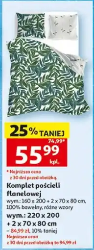 Auchan Komplet pościeli flanelowej oferta