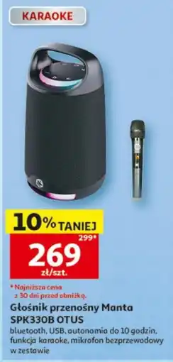 Auchan Głośnik przenośny Manta oferta