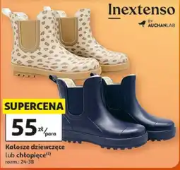 Auchan Kalosze dziewczęce lub chłopięce Inextenso oferta