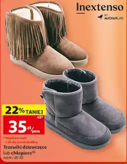 Auchan Inextenso Trzewiki dziewczęce lub chłopiece oferta