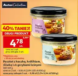 Auchan Pasztet z kaczką, królikiem, śliwką lub grzybami leśnymi oferta