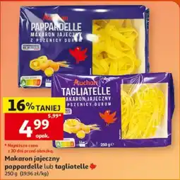 Auchan Makaron jajeczny pappardelle lub tagliatelle oferta
