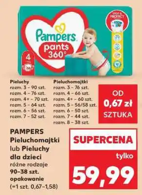Kaufland PAMPERS Pieluchomajtki lub Pieluchy dla dzieci oferta