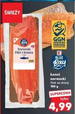 Kaufland Łosoś norweski filet ze skórą 100 g oferta