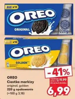 Kaufland OREO Ciastka markizy original, golden 220 g opakowanie oferta