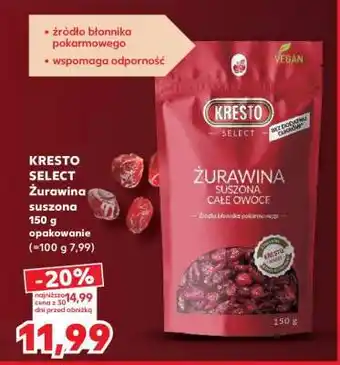 Kaufland KRESTO SELECT Żurawina suszona 150 g opakowanie oferta