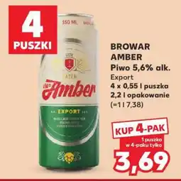 Kaufland BROWAR AMBER Piwo 5,6% alk oferta