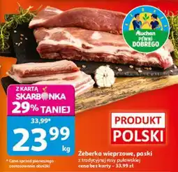 Auchan Żeberka wieprzowe paski oferta