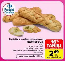 Carrefour Bagietka z masłem czosnkowym oferta