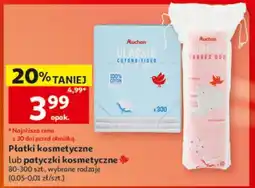 Auchan Płatki kosmetyczne lub patyczki kosmetyczne oferta