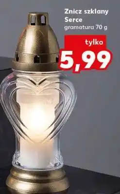 Kaufland Znicz szklany Serce oferta