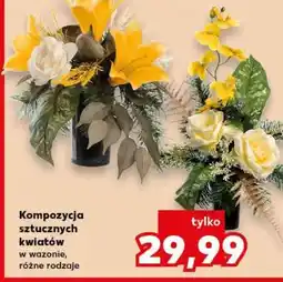 Kaufland Kompozycja sztucznych kwiatów oferta