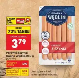 Biedronka Parówki z szynki Kraina Wędlin , 250 g oferta