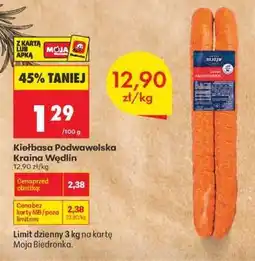 Biedronka Kiełbasa Podwawelska Kraina Wędlin oferta