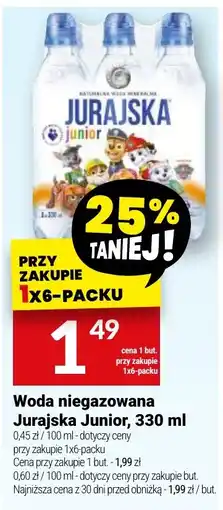 Twój Market Woda niegazowana Jurajska Junior oferta