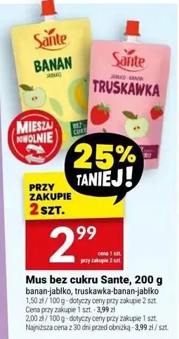 Twój Market Mus bez cukru Sante oferta