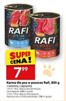 Twój Market Karma dla psa w puszcze Rafi oferta