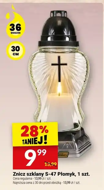 Twój Market Znicz szklany S-47 Płomyk oferta