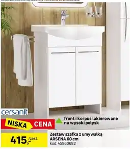 Leroy Merlin Cersanit Zestaw szafka z umywalką ARSENA 60 cm oferta