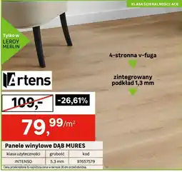 Leroy Merlin Panele winylowe DĄB MURES oferta
