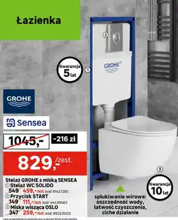 Leroy Merlin Stelaż GROHE z miską SENSEA oferta