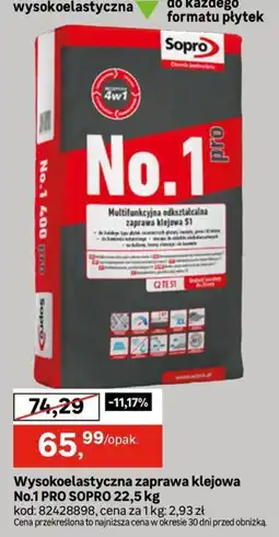 Leroy Merlin Wysokoelastyczna zaprawa klejowa No.1 PRO SOPRO oferta