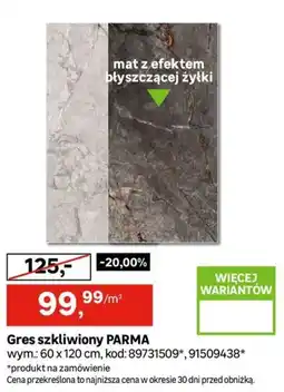 Leroy Merlin Gres szkliwiony PARMA oferta